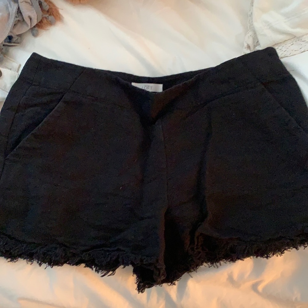 Black Loft side zip shorts